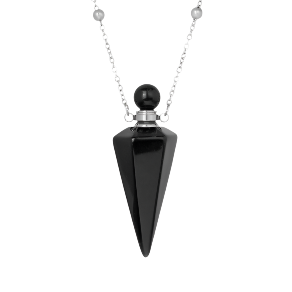 collier réservoir obsidienne