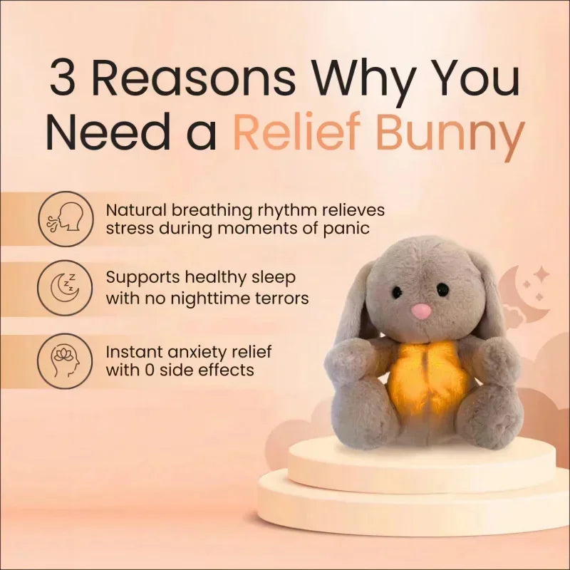 Baby Breathing Bear Nourish Baby Sleep Time Care Hug Bear Plush Capybara Otter Breathing Doll Light Music Sleep Soothing Pillow